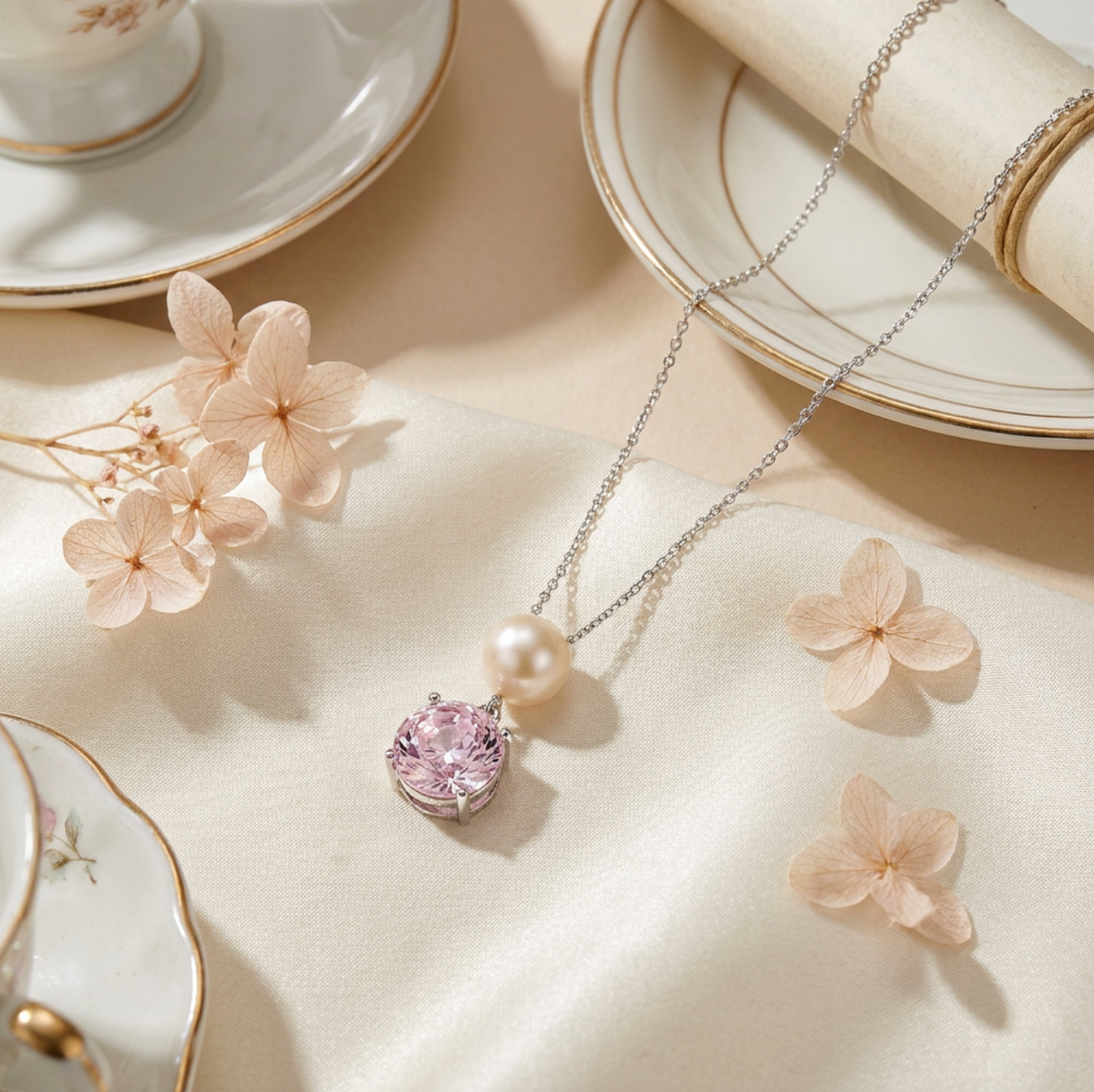 Dainty Pearl Drop Pendant Necklace – Elegant Everyday Jewelry