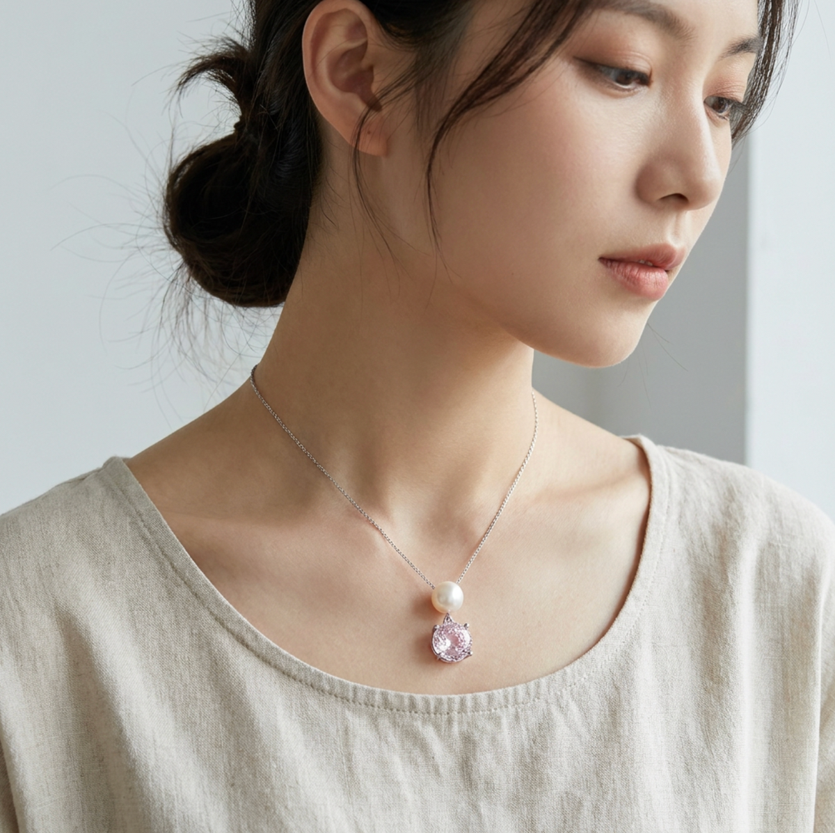 Dainty Pearl Drop Pendant Necklace – Elegant Everyday Jewelry