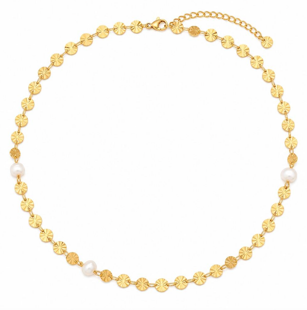 Water Drop Pearl Necklace – Elegant Boat-Shaped Pendant Jewelry