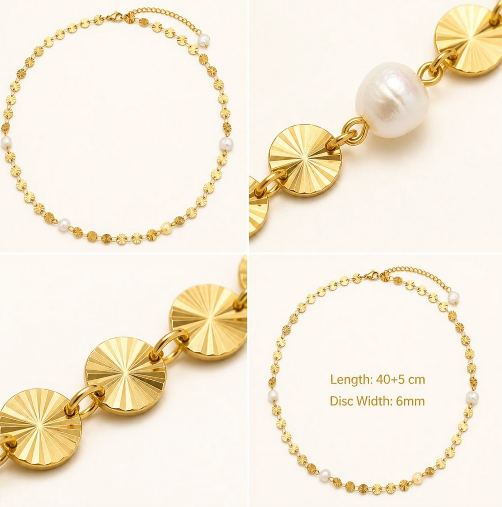 Water Drop Pearl Necklace – Elegant Boat-Shaped Pendant Jewelry