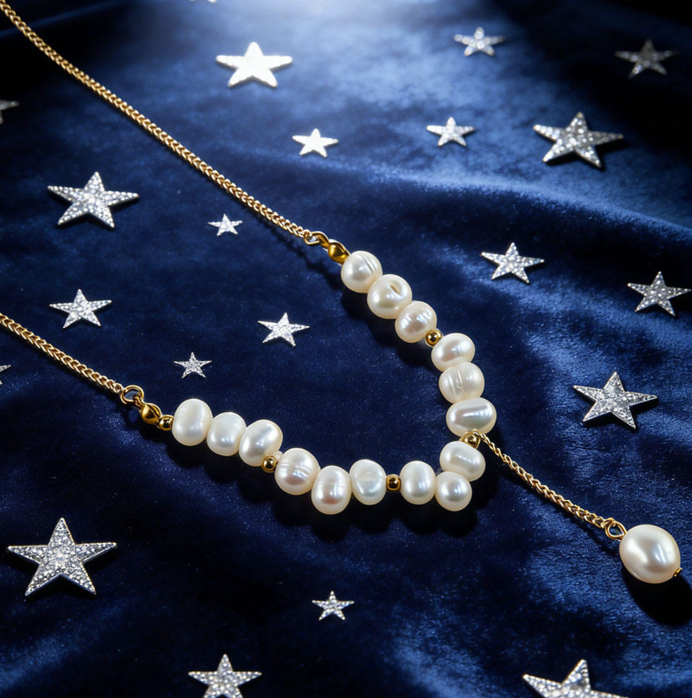 Vintage Pearl Drop Necklace – Timeless Golden Elegance